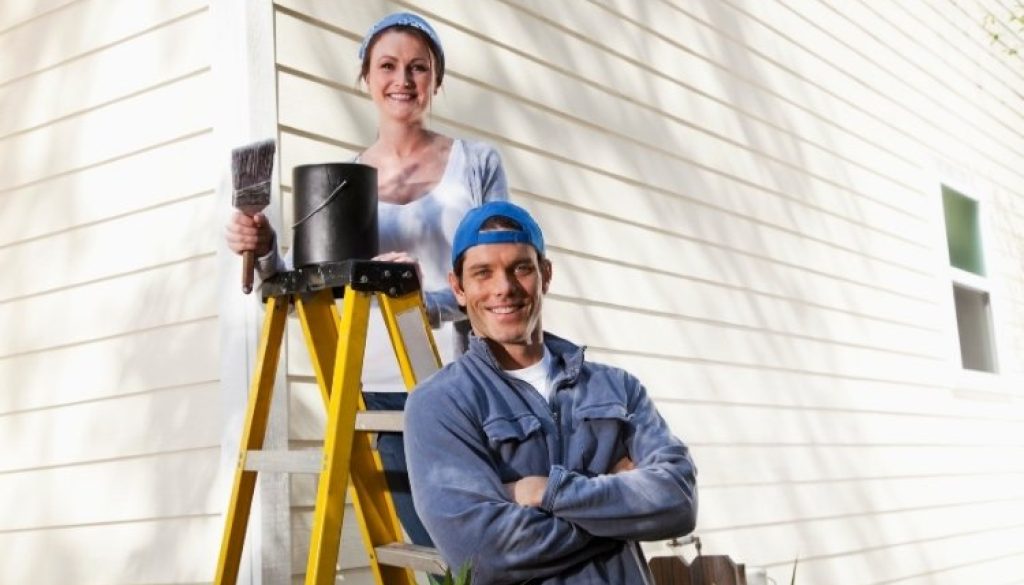 Painting a home exterior