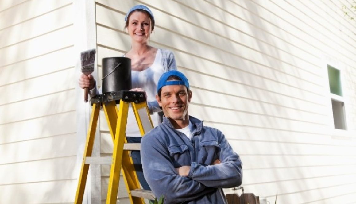 Painting a home exterior